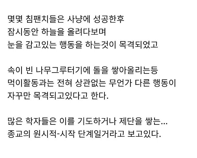 종교 테크 타기 시작한 거 같은 유인원