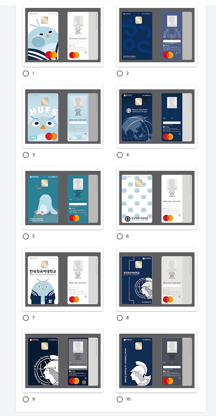 학생증 디자인으로 논란(?)중인 외대