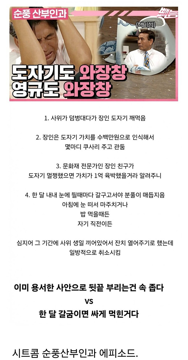 이미 용서해준 실수를 끄집어내서 우려먹는 장인어른