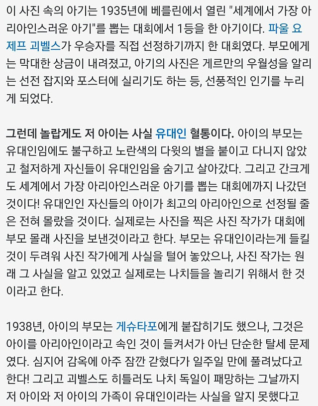 세상에서 가장 완벽한 '아리아인' 아기