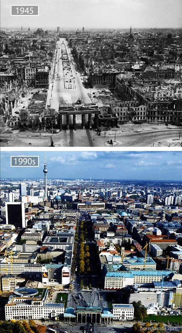 각 나라별 도시들의 과거 모습 vs 현재 모습