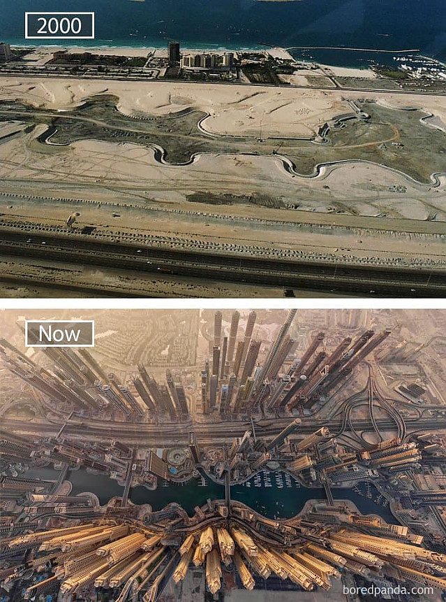 각 나라별 도시들의 과거 모습 vs 현재 모습