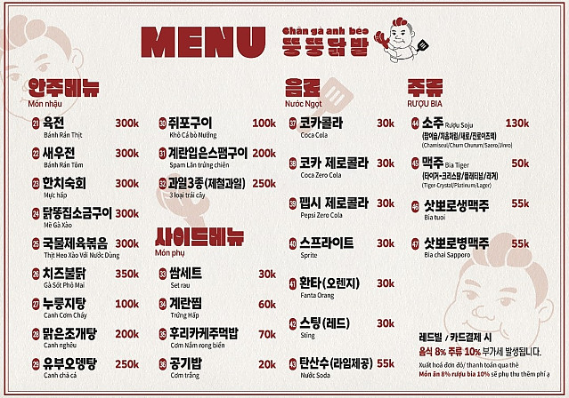 호치민 2군 맛집 뚱뚱닭발