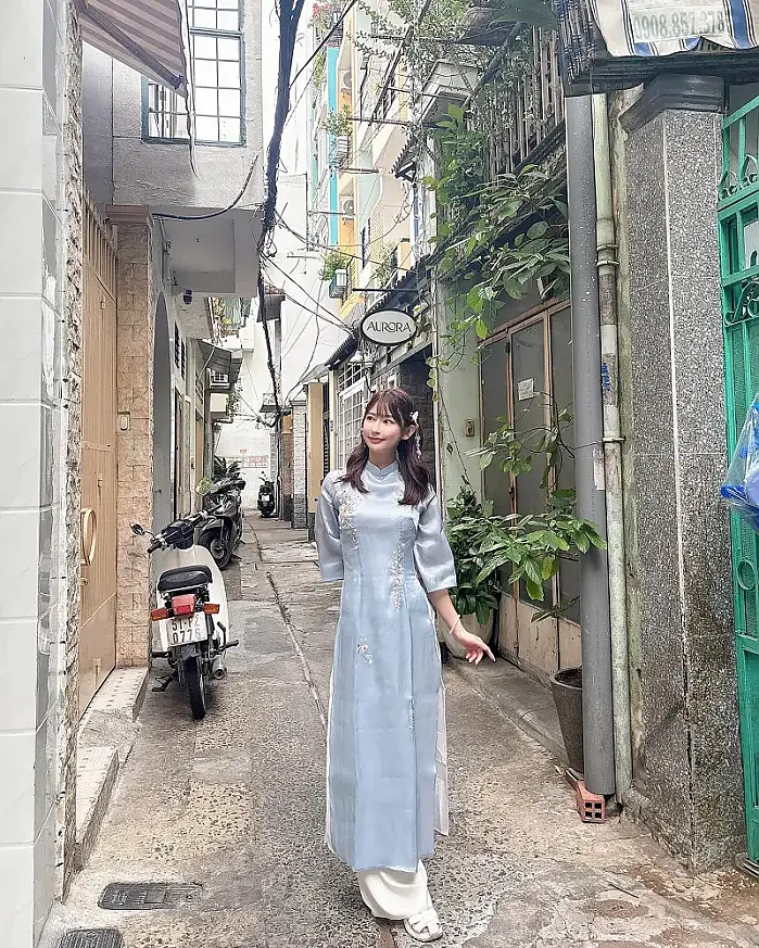 벤타인 마켓에서 산 아오자이 @reicheru219