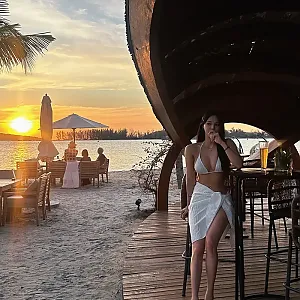 노을 지는 해변에서 맥주란 ...낭만폭격 @1_170c.m