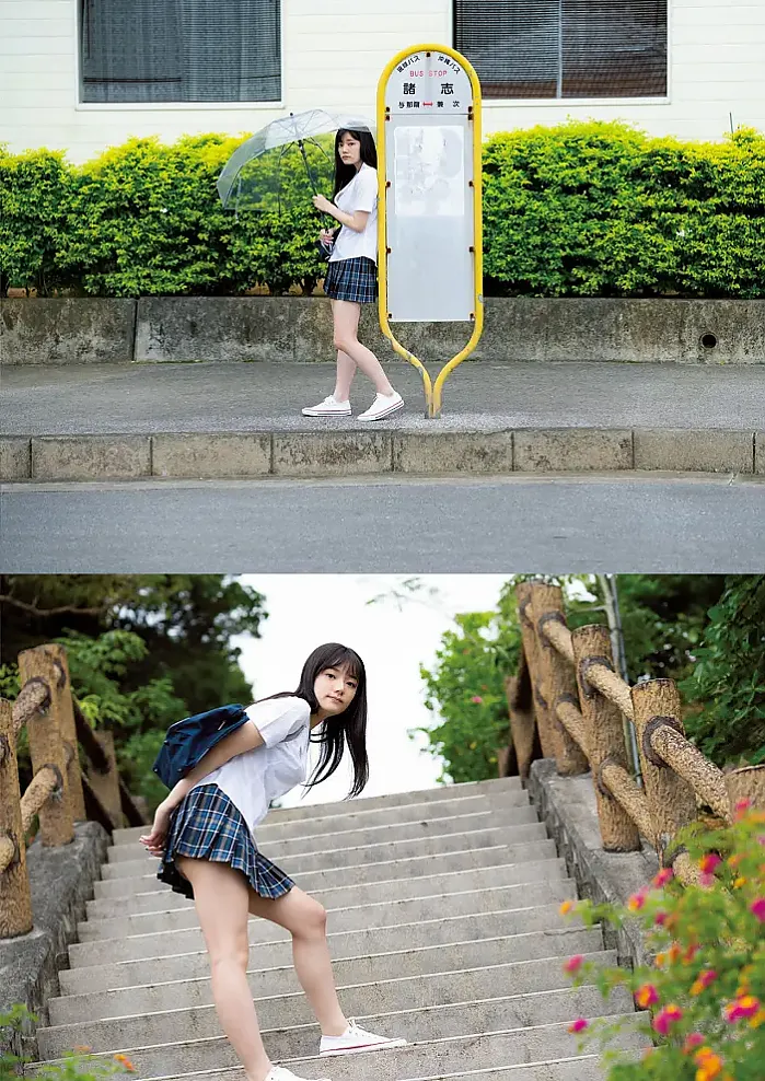 미야시타 레나, 1st 사진집 『투명한 소녀』Set.01