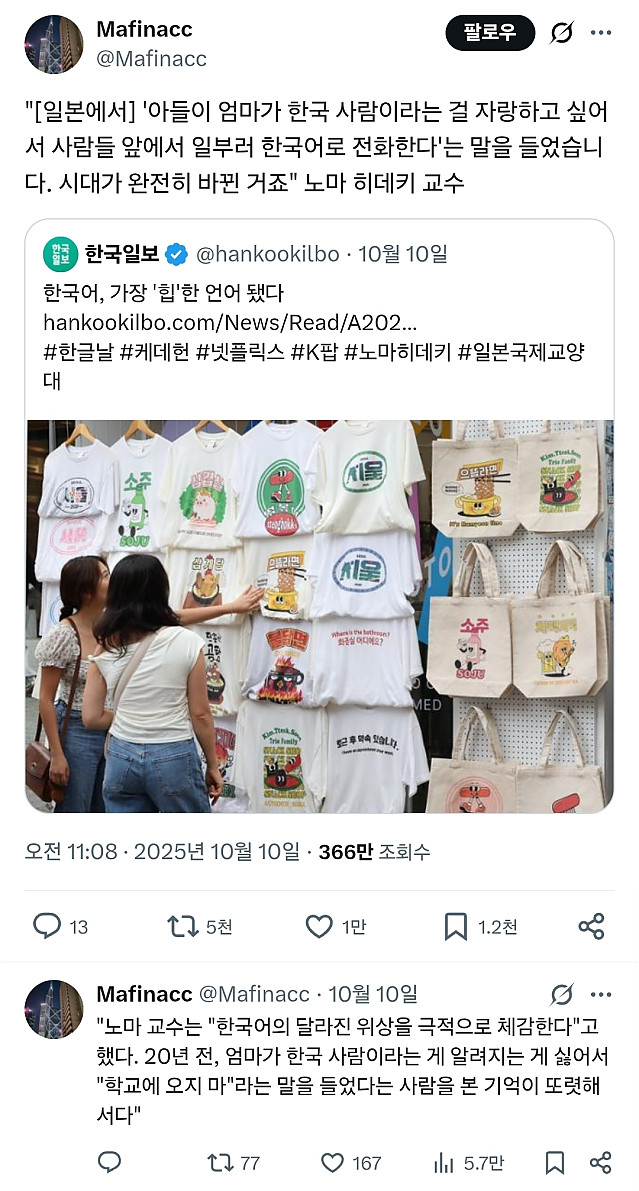 달러진 한국어의 위상